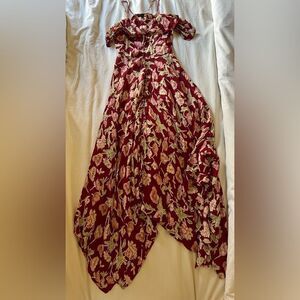 Topshop Floral Red Dress